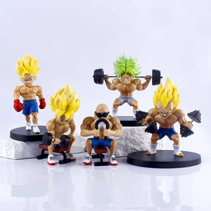 5体セット ドラゴンボール フィットネスシリーズ フィギュア 孫悟空 ベジータ ブロリー 亀仙人 孫悟飯 14cm