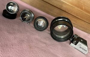 Xenan NIKKOR MAMIYA Sonnar lens 4 piece Nikon F camera accessory * secondhand goods 