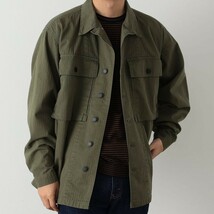 新品 23SS AUBERGE × BEAMS Brilla 別注 M-43 ヘリンボーン ミリタリー シャツ ブルゾン ジャケット 38 オーベルジュ ビームス ブリッラ_画像8