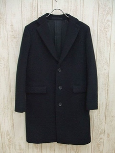 SCYE BASICS wool cashmere Chesterfield coat size 38 coat navy lady's rhinoceros Basic s used 8-1227A 150672