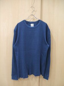 Name. NMCU-18AW-003 HONEYCOMB MESH CREW NECK 長袖メッシュカットソー サイズ1 ブルー メンズ ネーム 中古 0-0515S F78008