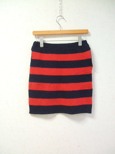 FREAK'S STORE KNIT 新品 ボーダー サイズF 定価8500円 ミニスカート ネイビー レッド フリークスストア 0-1019A 164055