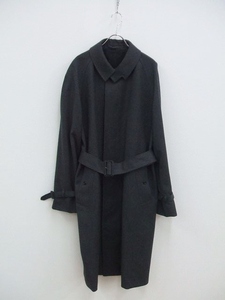 MARGARET HOWELL WOOL SERGE trench coat 579-9210006 regular price 79000 size XL charcoal gray Margaret Howell used 1-1223T 187644
