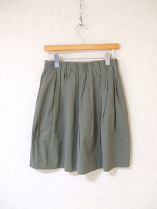 DRESSTERIOR tuck gathered skirt skirt khaki lady's Dress Terior used 1-1013T 177120