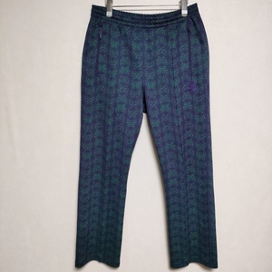 Needles Track Pant - Papillon Poly Jq. パピヨンジャガード トラック パンツ パープル グリーン ニードルス 4-0502G F96196