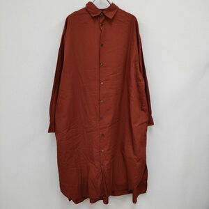 Graphpaper Broad Regular Oversized Shirt Dress GL223-60068 サイズ0 ワンピース レッド系 シュイロ グラフペーパー 4-0504M 234970