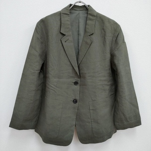 MARGARET HOWELL 578-2120004linenLINEN размер 3 tailored jacket хаки Margaret Howell 4-0506M 236944