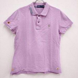 POLO RALPH LAUREN コンチョボタン ステッチ加工 サイズM ラベンダー ポロシャツ パープル ポロ・ラルフローレン 4-0514S 238737