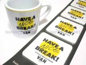 希少★VAN JAC ヴァンヂャケット★HAVE A NICE BREAK！ 当時物☆マグカップ コースター4枚セット /コレクターズアイテム アイビー 