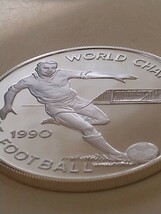 ジャマイカ 1990 25ドル銀貨プルーフ World Championship Soccer_画像8