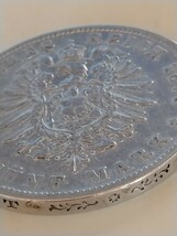 ドイツ プロイセン 1876B 5マルク銀貨 WILHELM _画像9