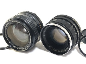 ★実用美品★ ミノルタ MINOLTA MC W.ROKKOR-SG 28mm F3.5 / AUTO PF 55mm F2 #5645