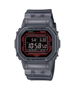 CASIO/カシオ/DW-B5600G-1JF/Bluetoothリンク対応/クォーツ腕時計/デジタル表示/クリアブラック/スクエアフェイス/ユニセックス