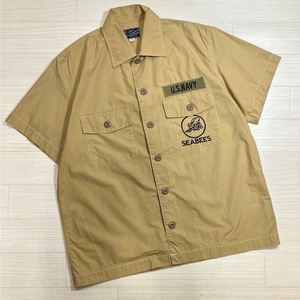 Buzz Rickson's/バズリクソンズ/Vietnam Utility Shirt SEABEES/ベトナム ユーティリティシャツ/シービーズ/BE37817/ベージュ/半袖シャツ