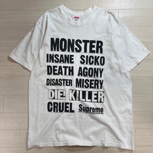 Supreme/シュプリーム/21AW/MONSTER Tee/モンスターT/ホワイト/Lサイズ/ゆったりシルエット/半袖Tシャツ