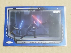 送料63円　2021　topps　chrome　STAR WARS　99シリ　ダース・ベイダー　VS　ケイナン　エズラ　青パラレル　スターウォーズ　反乱者たち