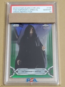 PSA鑑定済み　PSA10　50限　2019　topps　chrome　STAR WARS　46/50　皇帝パルパティーン　ダース・シディアス