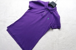 RALPH LAUREN Ralph Lauren for women SKINNY POLO skinny polo-shirt M purple Polo Ralph Lauren ( stock )