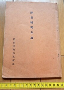 rarebookkyoto 4443　浮世絵略年表　箱根美術館出版部　1955年　正親町天皇　徳川家康　関ヶ原の戦い　