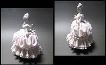 ドレスデン　Reine Handarbeit　陶器製　レースドール　貴婦人　レース人形　女性像　インテリア　人形_画像10