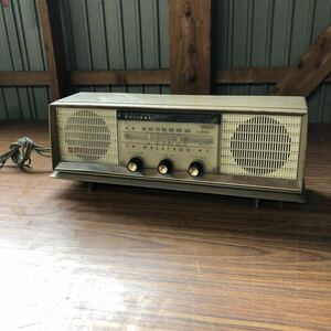  Showa Retro vacuum tube radio National National that time thing repair part removing Vintage radio era small articles 