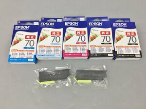 エプソン EPSON 純正インクカートリッジ5色7本まとめセット ICBK70 ICC70 ICLC70 ICM70 ICLM70 未使用 2404LS326