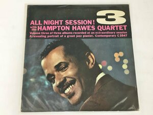 LPレコード Hampton Hawes Quartet All Night Session! Vol. 3 CONTEMPORARY RECORDS C3547 2405LO055