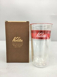 カリタ kalita 耐熱グラス ダブルウォールタンブラー カリタチェック 400ml 未使用 2405LT078