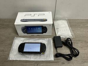 ☆ PSP ☆ プレイステーションポータブル PSP-1000 ブラック 動作品 本体 アダプター 箱 説明書 付属 内箱 バッテリー欠品 SONY 4072