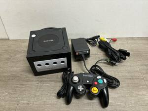 ☆ GC ☆ ゲームキューブ ブラック 動作品 本体 コントローラー アダプター ケーブル 付属 Nintendo 任天堂 7291