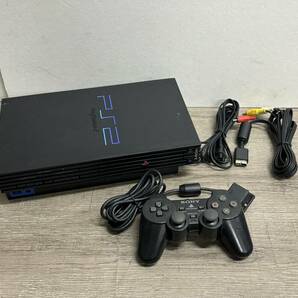 ☆ PS2 ☆ プレイステーション2 SCPH-10000 動作品 本体 コントローラー 付属 Playstation2 デュアルショック2 8557の画像1