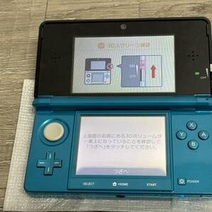 ☆ 3DS ☆ ニンテンドー3DS アクアブルー 動作品 本体 アダプター タッチペン 充電台 箱 付属 Nintendo 3DS DS 任天堂 6459の画像4