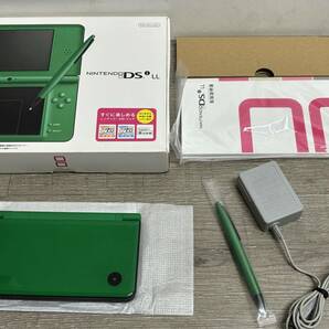 ☆ DSiLL ☆ ニンテンドーDS i Ll グリーン 動作品 本体 タッチペン アダプター 箱 説明書 付属 Nintendo ニンテンドー 任天堂 6456の画像1