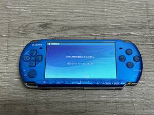 ☆ PSP ☆ プレイステーションポータブル PSP-3000 バイブラントブルー 動作品 本体のみ Playstation Portable バッテリー欠品 4701