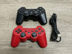 * PS3 * PlayStation 3 controller 2 piece set sale operation goods Playstation3 SONY original dual shock 3 red black 