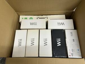 * Wii * Nintendo Wii body 7 pcs set sale no check Junk present condition sale large amount set Nintendo box instructions white nintendo 