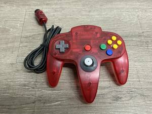 * N64 * person ton dou64 controller clear red operation goods Nintendo64 rare color skeleton 