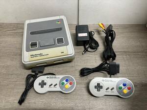 ☆ SFC ☆ スーパーファミコン 1CHIP 02 後期型 動作品 本体　コントローラー アダプター ケーブル 付属 Nintendo SUPER FAMICOM 5065