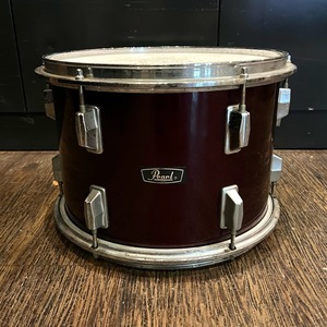 Pearl タムタム 13×9インチ ウッドシェル シェル材不明 ワインレッド -h548