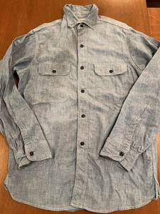 50s Searsシャンブレーシャツマチ付きビンテージワークシャツ 長袖 /後付けシアーズチンスト