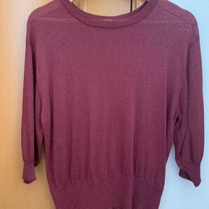 カットソー 5部袖丈 パール ELENCARE DUE