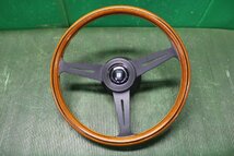 NARDI ナルディ クラシック ウッド ステアリング ブラックスポーク 36㎝ ラシーンボス付き 35865 RA61_画像1