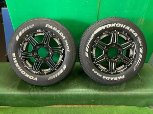 四 レアマイスターサンド LMS 16インチ アルミホイール ホワイトレター 6.5J ＋48 6穴 PCD139.7 215/65R16 NV350キャラバン 26 34991 2X578