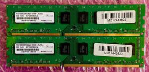 W154☆ Aing DDR3 PC3-12800 UDIMM 8GB×2計16GB デスクトップ用メモリ Memory メモリー 動作確認済み