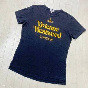 3940☆ Vivienne Westwood MAN ヴィヴィアンウエストウッド マン 半袖Tシャツ メンズ 50 ブラック 文字