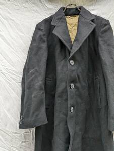 ウール ワイドラペル ノーベント 3ボタン コート 外套 ジャパンヴィンテージ JAPAN VINTAGE 日本の古い服 昭和 戦前 戦後 30s40s50s