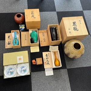 ▽▼陶器 陶磁器 青銅花瓶 菊紋 九谷焼 七宝焼 ノリタケ 信楽焼 など おまとめ 花瓶 お皿 壺▼▽