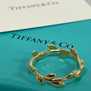 ※※TIFFANY&Co. ティファニー オリーブ リーフ バンド リング k18YG 18金 イエローゴールド 750刻印 14号 総重量 2.6g パロマ・ピカソ※※