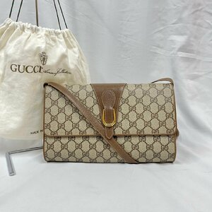 ▽▼グッチ GUCCI オールドグッチ クラッチ/ショルダーバッグ 2WAY GGスプリーム PVC×レザー ベージュ系カラー レディース 94 02 050▼▽