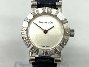 ** operation Tiffany&Co. Tiffany Atlas wristwatch S0640 15-172 lady's quarts round silver face **